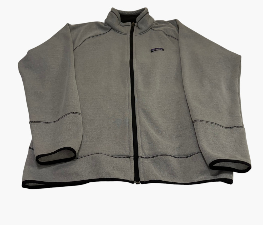 Patagonia Men’s XL Gray Cotton Full Zip Jacket Outdoor Casual Zip Pockets